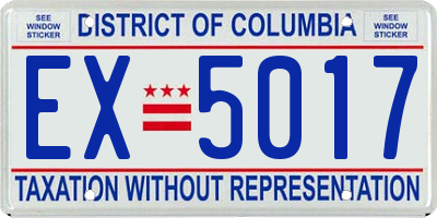 DC license plate EX5017