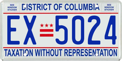 DC license plate EX5024