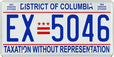 DC license plate EX5046