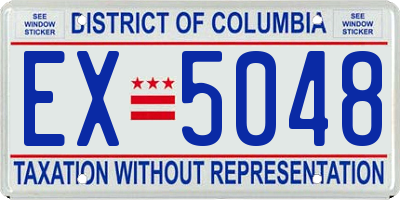 DC license plate EX5048