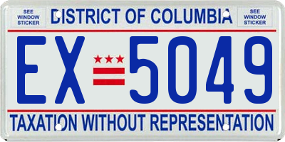 DC license plate EX5049