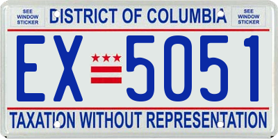 DC license plate EX5051