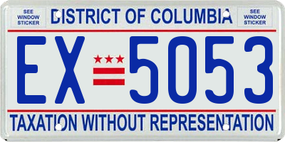 DC license plate EX5053