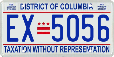 DC license plate EX5056