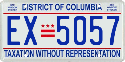 DC license plate EX5057