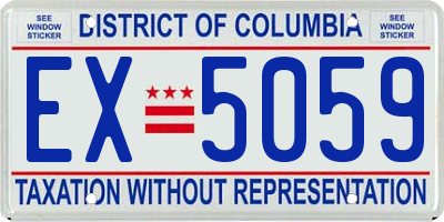 DC license plate EX5059
