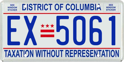 DC license plate EX5061