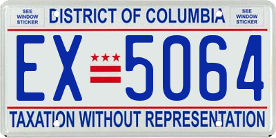 DC license plate EX5064