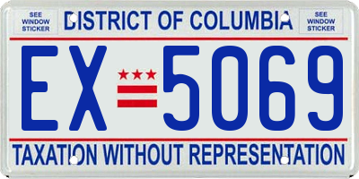 DC license plate EX5069