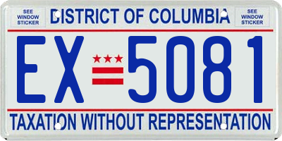 DC license plate EX5081