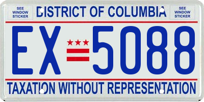 DC license plate EX5088