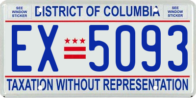 DC license plate EX5093