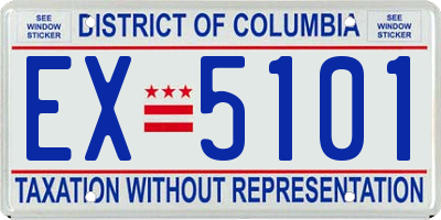 DC license plate EX5101