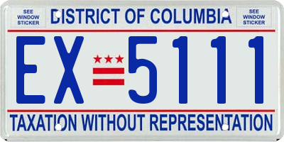 DC license plate EX5111