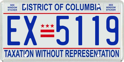 DC license plate EX5119