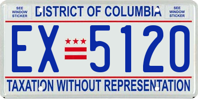 DC license plate EX5120