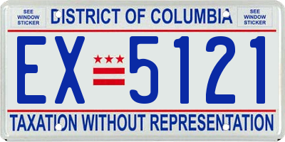 DC license plate EX5121