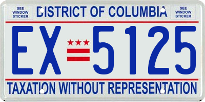 DC license plate EX5125