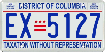 DC license plate EX5127