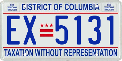 DC license plate EX5131