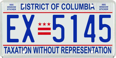 DC license plate EX5145