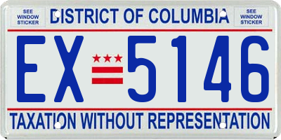 DC license plate EX5146