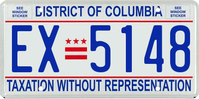 DC license plate EX5148