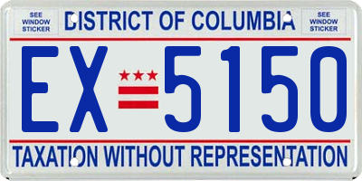 DC license plate EX5150