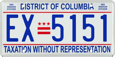 DC license plate EX5151