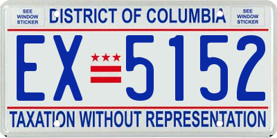 DC license plate EX5152