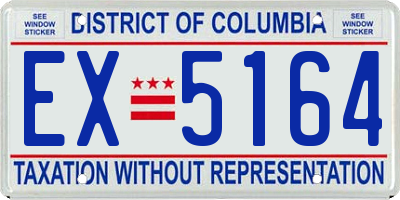 DC license plate EX5164