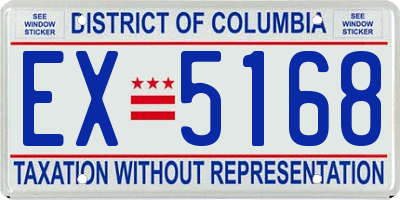 DC license plate EX5168