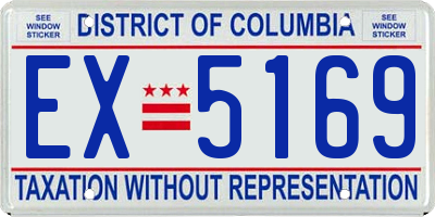 DC license plate EX5169