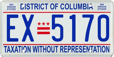 DC license plate EX5170