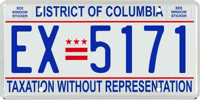 DC license plate EX5171