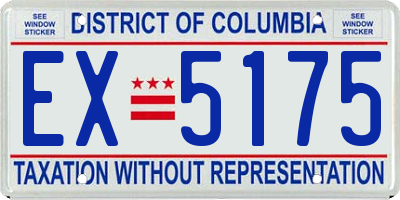 DC license plate EX5175