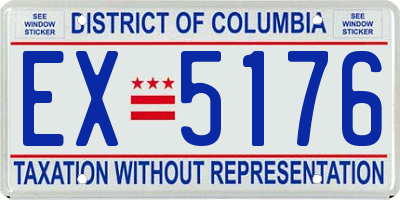 DC license plate EX5176
