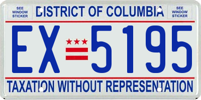 DC license plate EX5195