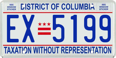 DC license plate EX5199