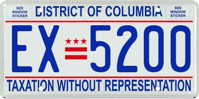 DC license plate EX5200