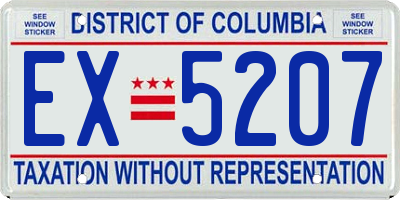 DC license plate EX5207