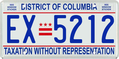 DC license plate EX5212