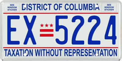 DC license plate EX5224