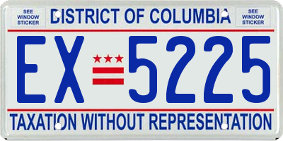 DC license plate EX5225