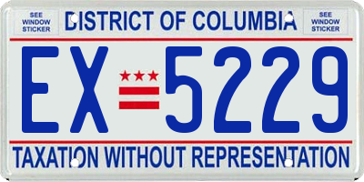 DC license plate EX5229