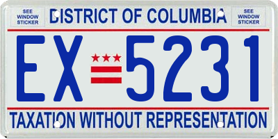 DC license plate EX5231