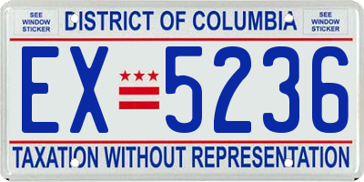 DC license plate EX5236