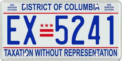 DC license plate EX5241