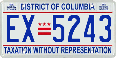 DC license plate EX5243