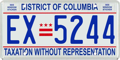 DC license plate EX5244